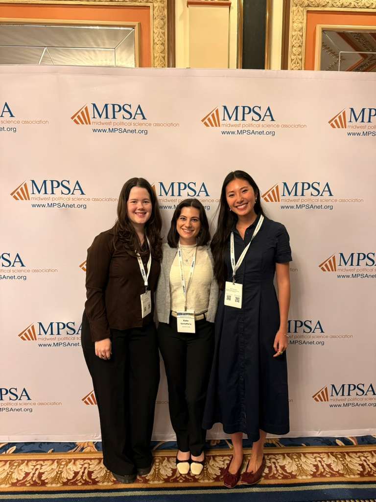Savannah Nivin, Kate SantaMaria, and Isabella Tang present at MPSA