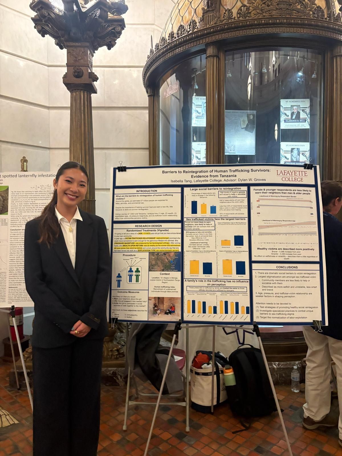 Isabella Tang presents to policymakers at the Pennsylvania Capitol